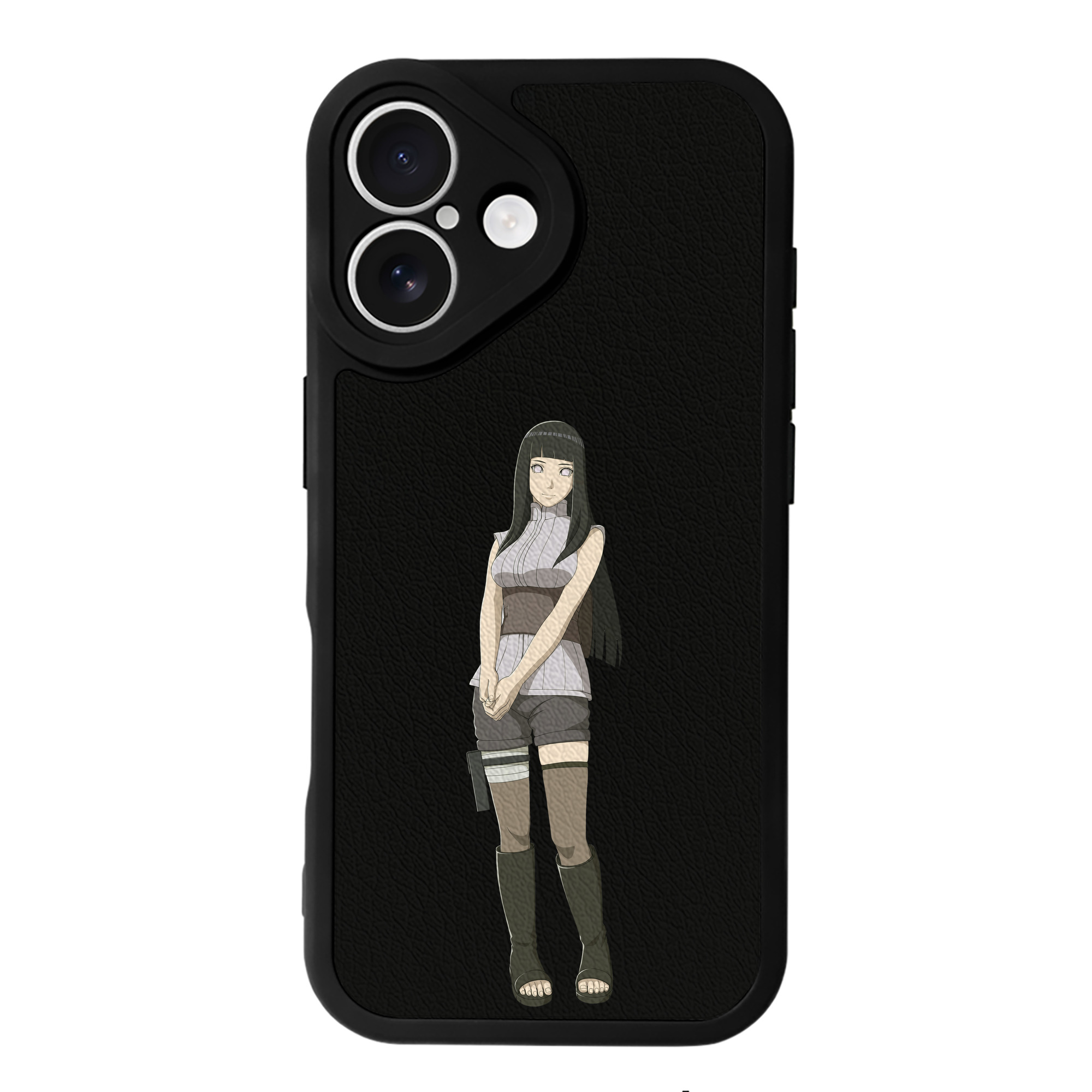 （画像用） NARUTO -ナルト- 日向ヒナタ Hyūga Hinata 【iPhone 16シリーズ対応】シリコンスマホケース（レザー調） 材質：シリコン